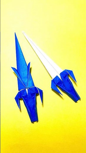 How to make an easy origami cool sword and sheath [3rd work]