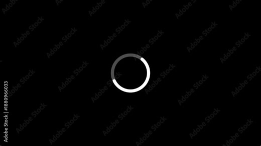 Circular retry refresh loop with rotating progress motion. Reload cycle animation for error recovery and repeat action. Minimal loading loop for system retry states. Reload, loader, progress bar