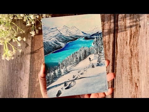 How to paint Footprints in the Snow / Acrylic Painting Tutorial