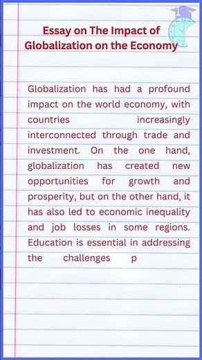 Essay on The Impact of Globalization on the Economy