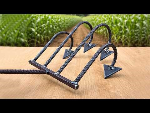 A Crazy Idea from a European Farmer! Turn a Handheld Tiller into a Powerful Tilling Tool!