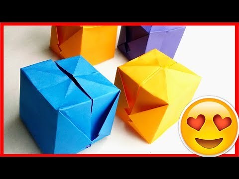COMO HACER UN CUBO DE PAPEL INFLABLE FACIL Y RAPIDO PASO A PASO EN ORIGAMI