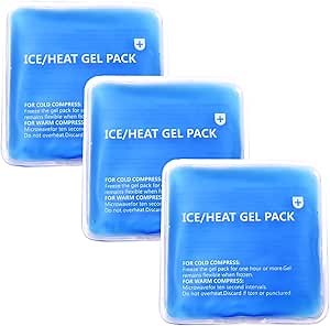 Gel Ice Packs, Cold Ice Packs for Injuries Hot & Cold Ice Packs Reusable Gel Bead Ice Pack Cold Compress for Pain Relief (2 Pack (Small (3 Pack))