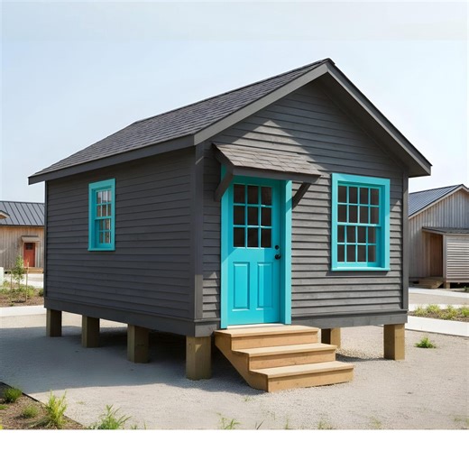 Modern 160 Square Foot Cabin Plan, Backyard Studio ADU (PDF Blueprint) - Etsy