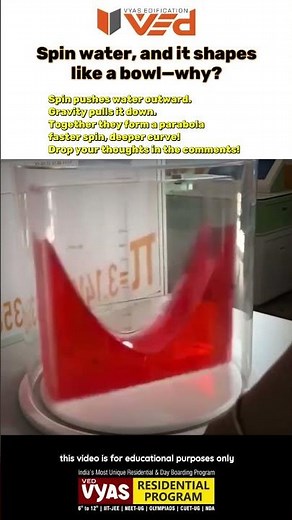 Spin Water, Watch It Shape Like a Bowl! 💧🌀 | Physics Explained