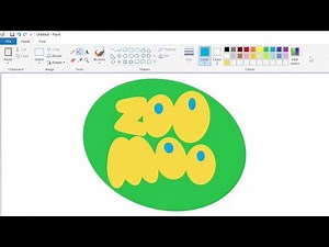 How to draw the ZooMoo logo using MS Paint | How to draw on your computer