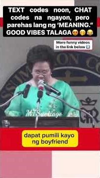 TXT codes noon, CHAT codes na ngayon! #funny #realtalk #miriam #jokes GOOD VIBES! #viral #trending