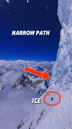 The Most Dangerous Climbing Route || #mountain #travel #shorts