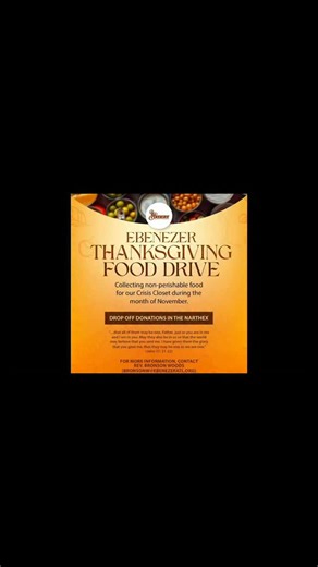 🚨 COMMUNITY CALL TO ACTION 🚨 As the government shutdown continues, families across Georgia are struggling to make ends meet — and Ebenezer is responding. 🛒 We’re asking our church family and community to help us stock our Crisis Closet with non-perishable food items to support those most affected. 📦 Ebenezer Everywhere, you can also join this mission! You can make purchases online and have them shipped directly to the church. A shopping list is available — check your Church Community Builder