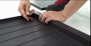 ORALNER 42” Rectangular Fire Table, 60,000 BTU Propane Fire Pit Outdoor Fire Pit Table w/Lid, Lava Rocks, Rain Cover Metal Patio Fireplace, Gas Firepit Table for Outside Yard Balcony Deck