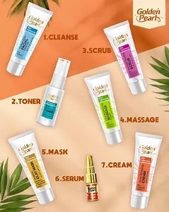 A complete facial treatment at home is never easy before! This weekend treat yourself with Golden Pearl Facial Kit. Just follow these easy steps of Facial at Home & get a diva glow in no time!👇🏻 #GoldenPearl #FacialTreatment #Facial #FacialatHome #Cleansing #Exfoliating #Serum #Toner #Hydration #SkinCareRoutine #SkinCare #SelfLove #PerfectSkin #LoveYourSkin | Golden Pearl Cosmetics