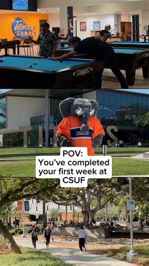 Cal State Fullerton on Instagram: "Congratulations, Titans! 🎉 You’ve officially wrapped up week 1️⃣ of the #CSUF ‘25 fall semester! 📚 What academic goals are you setting for yourself this semester?"
