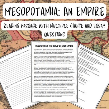 Mesopotamia first Empire Reading Passage Worksheet | Comprehension & Writing