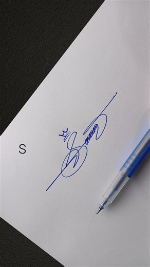 S Letter Signature Design | Stylish S Name Signature Tutorial #shorts