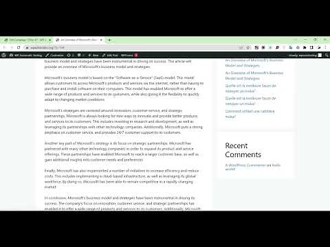 Post an article with OpenAI GPT using WP Automatic Plugin