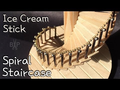 DIY Popsicle Stick Spiral Staircase
