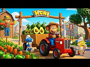 Monkey Farmer Fixes Old Tractor and Gets Back to Farm Work | Funny Monkey Kids! 🚜🔧🐵