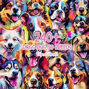 242 Dog Design PNG File, 80 Dog Breeds Clipart Bundle, Dogs Portrait Sublimation for Dog Lover, Poodle, Pug, Shih Tzu, Digital Download - Etsy