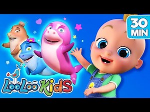 NEW 30 MIN 🚨 Baby Shark Doo Doo Doo 🦈 Toddler Dance Along Videos - Nursery Rhymes by LooLoo Kids