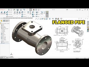 SolidWorks Practice Exercise : Modeling a Complex Flanged Pipe Fitting
