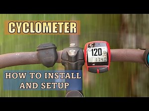 Bike cyclometer installation and setup, bicycle computer speedometer odometer mounting