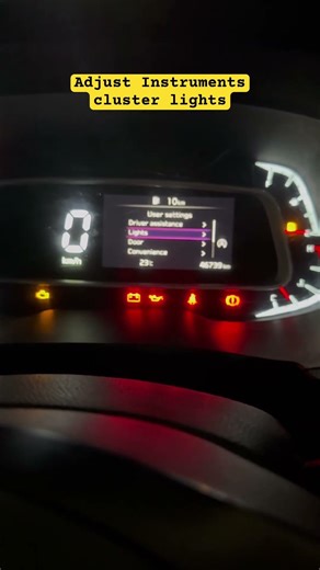 Adjust Instruments Cluster Brightness | Kia Sonnet |#shorts #kia #kiasonet #cluster #instrumental