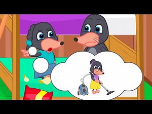 Benny Mole and Friends - Cleaning with a vacuum cleaner Cartoon for Kids