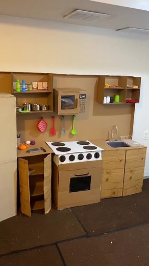 DIY Cardboard Kitchen Playset Ideas for Kids