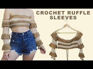How to crochet sleeves | Off the shoulders crochet sleeves | Crochet Tutorial