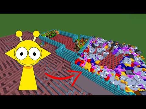 I Summon NEW Incredibox Sprunki in Maze Gmod Minecraft PE Mod!!!