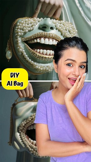 3.3M views · 10K reactions | I turned this AI generated Bag into reality. It took me 15-20 days to collect materials and complete it 冀 Kaisa laga ?  . . . #crafteraditi #AIbag #AIart #handmade #diy #viralbag #artwork #artreels | Crafter Aditi | Facebook