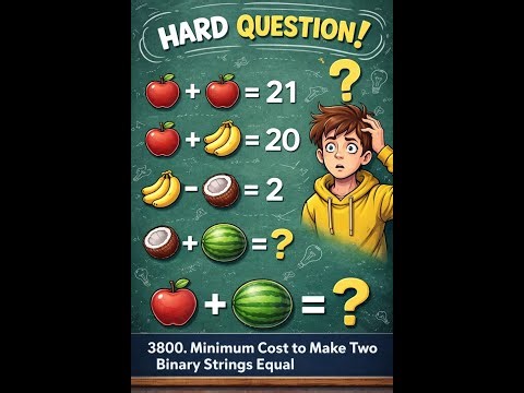 3800. Minimum Cost to Make Two Binary Strings Equal | Editorial | Leetcode #trending #viral #contest