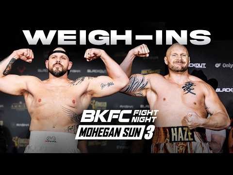 Weigh-In: BKFC FIGHT NIGHT MOHEGAN SUN PORTER vs WILSON | LIVE!