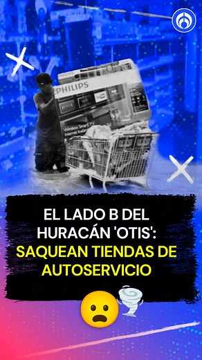 ¡Hasta albercas inflables se llevaron! El lado B del #huracán🌪️ '#Otis': saquean tiendas de autoservicio😦. #Acapulco | Radio Fórmula
