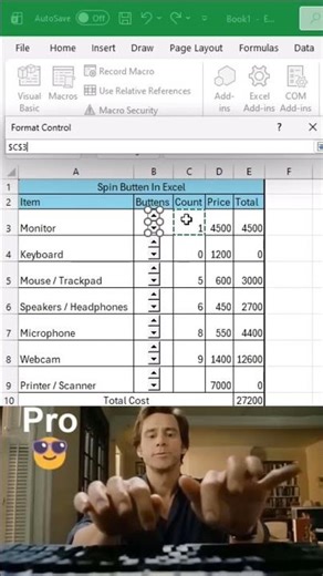 ​Make interactive Excel dashboards with Spin Buttons! 🔘 #ExcelTips
