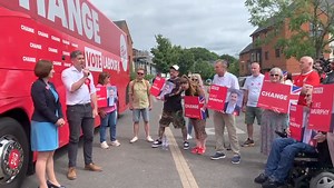 2.9K views · 17 reactions | A Labour campaign bus arrived in Basingstoke at the weekend with shadow education secretary Bridget Phillipson on board Full story - https://trib.al/BjhHHWy | Basingstoke Gazette | Facebook