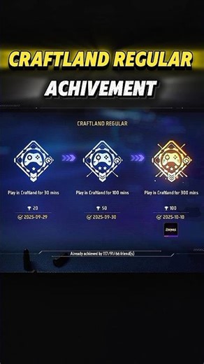 🤔HOW TO COMPLETE✅ CRAFTLAND ARTISAN ACHIEVEMENT MISSION IN 1 MINUTE #freefireshorts #freefireclips