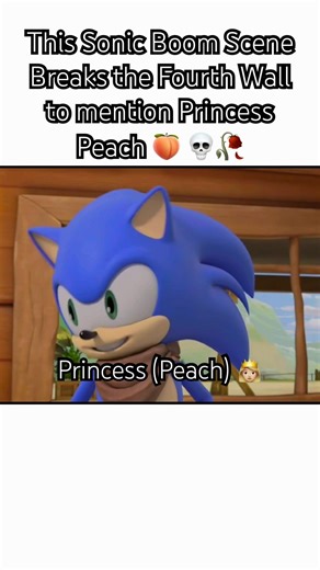 This Sonic Boom Scene Breaks the Fourth Wall to mention Princess Peach 🍑 💀🥀 #sonic #mario #shorts