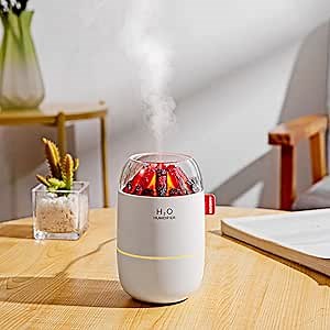 Portable Mini Humidifier, Small Cool Mist, Personal Desktop Humidifier for Baby Bedroom Travel Office Home,2 Mist Modes, Super Quiet (White)