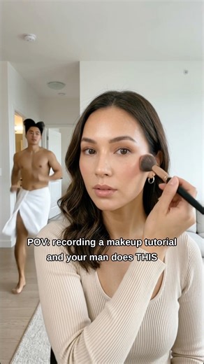 POV: recording a makeup tutorial and your man does THIS 🤦🏻‍♀️