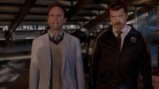 Neal Gamby and Lee Russell trip at Homecoming. #VicePrincipals | HBO