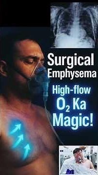 how high flow oxygen helpful in surgical emphysema #emphysema #nrbm #oxygen #medicine