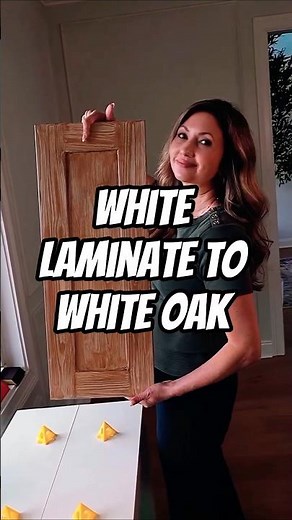 How I made white laminate cabinets look and feel like white oak