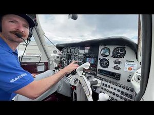 Take off safety brief and engine shutdown in a BE76 Duchess