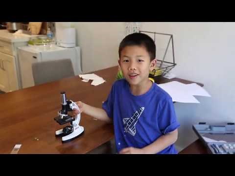 AMSCOPE 120X 1200X 52 PCS KIDS BEGINNER MICROSCOPE STEM KIT