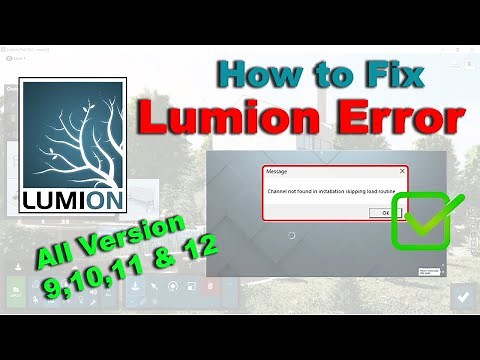 How to fix the Lumion error channel not found problem without uninstalling | lumion 12 error