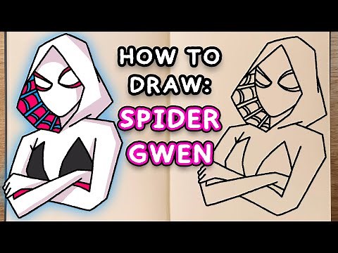 How To Draw: SPIDER-GWEN (easy step by step tutorial)