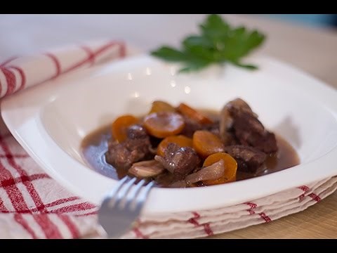 Wild boar stew with red wine