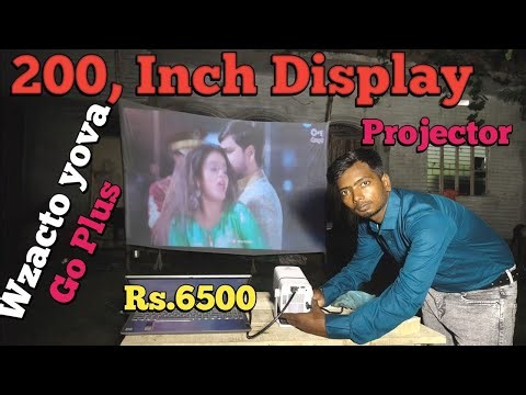#Wzacto yuva go Plus Best Projector 200 Inch Display Testing !! Wzacto Projecter Review Unboxing