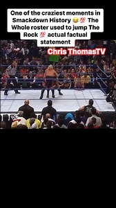 444K views · 5.7K reactions | One of the craziest moments in SmackDown history the whole roster used to jump The Rock  actual factual statement #therock #chrisjericho #tripleh #wwe #fyp #smackdown | Chris Thomas Sr. | Facebook